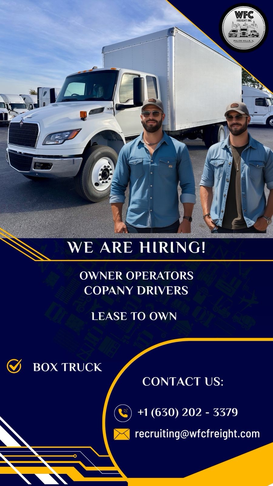 WFC FREIGHT INC TRAZI KOMPANIJSKE VOZACE I OWNER OPERATORE