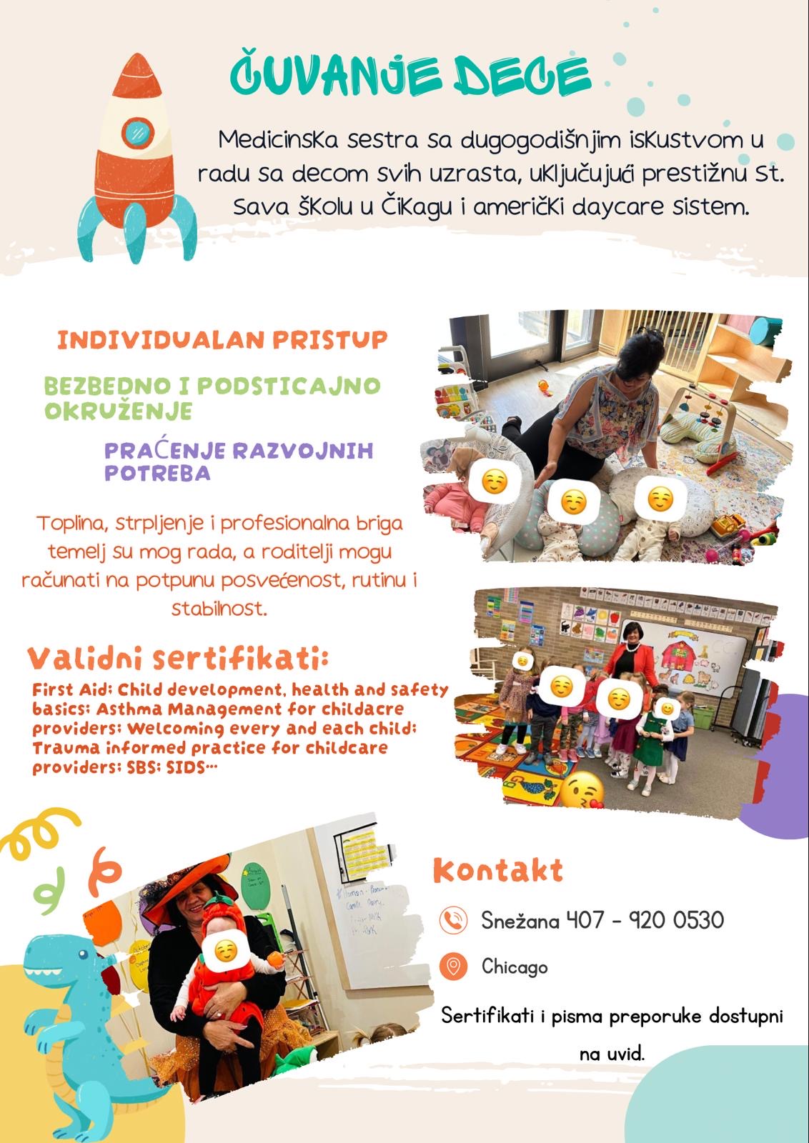 VASPITACICA SA ISKUSTVOM TRAZI POSAO CUVANJA DECE