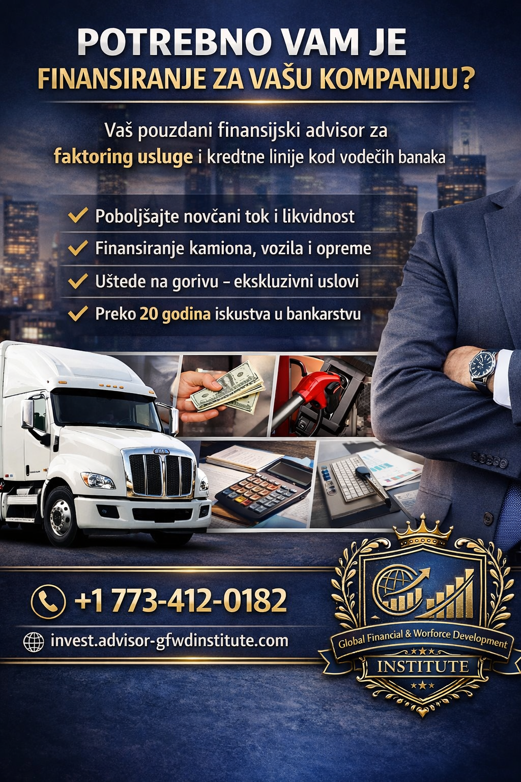 POTREBNO VAM JE FINANSIRANJE ILI SAVETOVANJE ZA VASU KOMPANIJU?