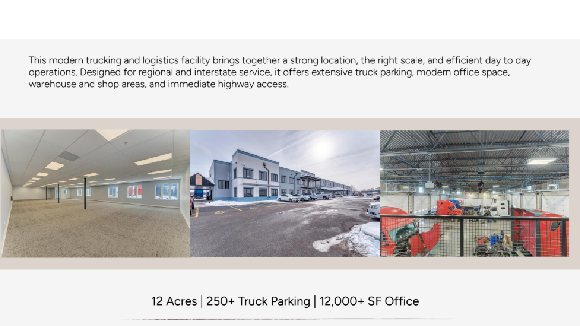 PRIVATE OFFICES, TRUCK PARKING, AND WAREHOUSE SPACE FOR LEASING